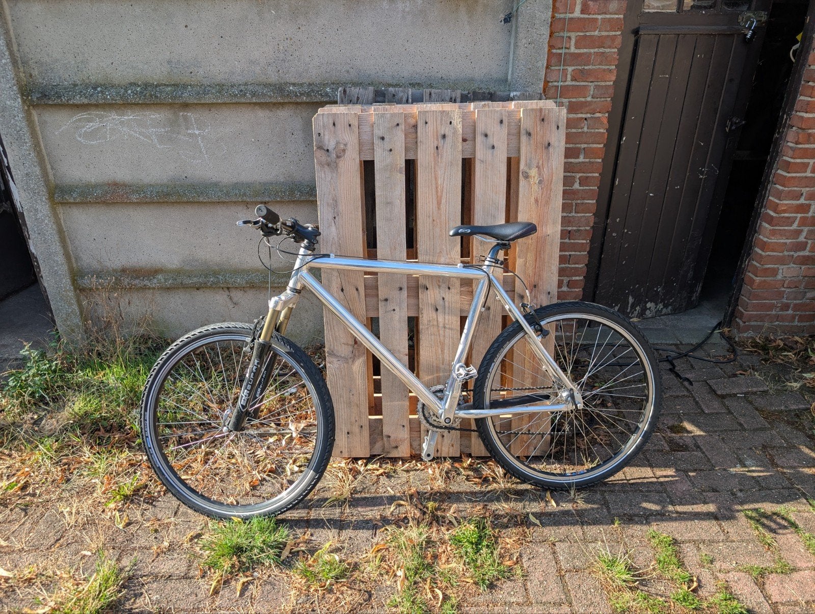 Leuke vintage MTB Giant kader, Ophalen, Gebruikt, Velgrem, Giant