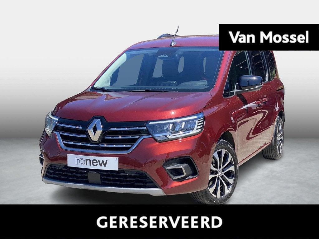 Renault Kangoo Techno TCe 130 EDC, Auto's, Gebruikt, Zwart, 4 cilinders, Parkeersensor