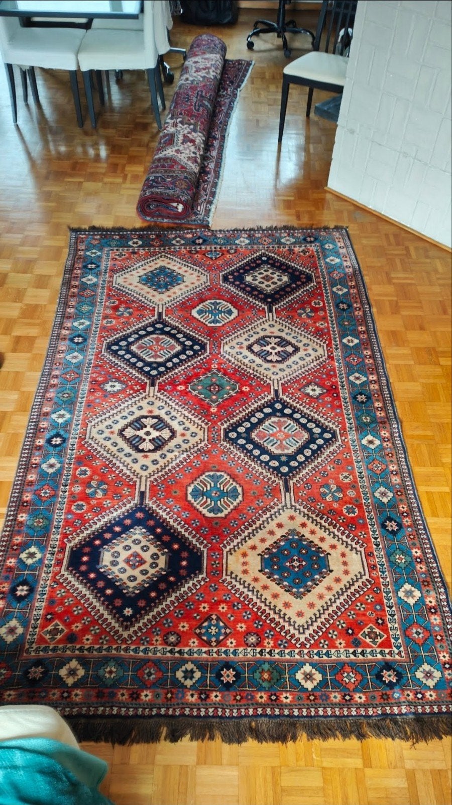 Authentique tapis persan Yalameh noué main – 160  263 cm, Enlèvement
