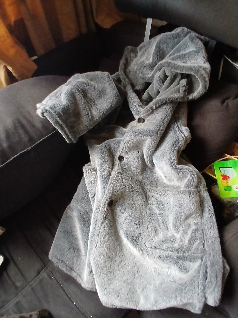 Bontjassen, Kleding | Dames, Maat 42/44 (L), Zo goed als nieuw, Grijs, Ophalen