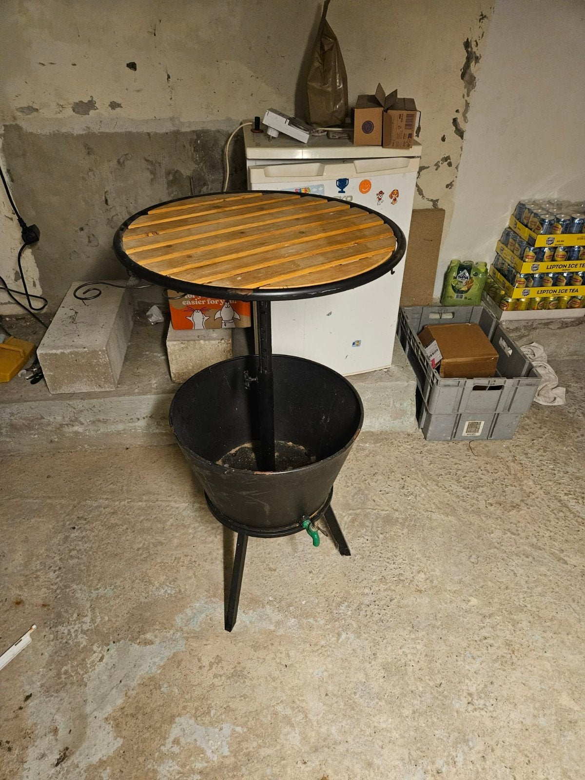 metalen coolbar / ice bucket, Ophalen, Zo goed als nieuw