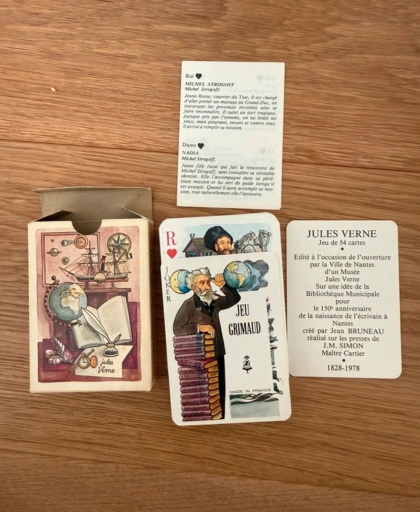Jeu de cartes Jules Verne Grimaud 1978 Jean Bruneau, Collections, Enlèvement ou Envoi, Comme neuf, Carte(s) à jouer