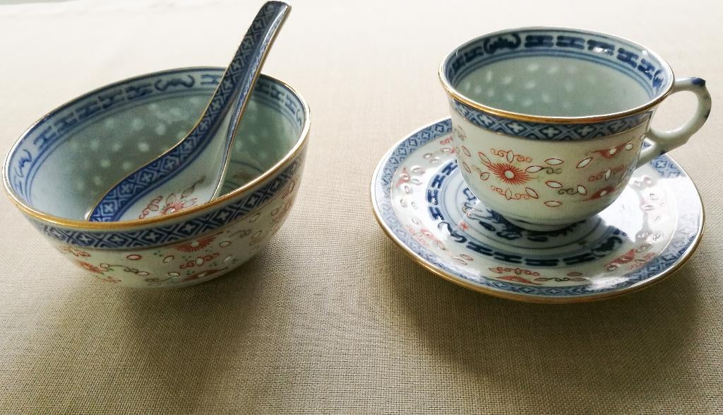 Rijstporselein (Wan Yu), Antiek en Kunst, Ophalen of Verzenden