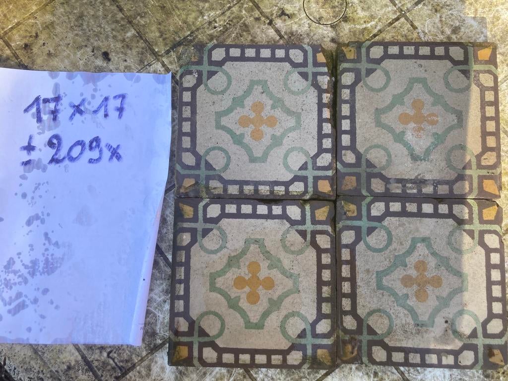 Divers carreaux anciens 20 X 20 DÉJÀ NETTOYÉS, Enlèvement, Utilisé