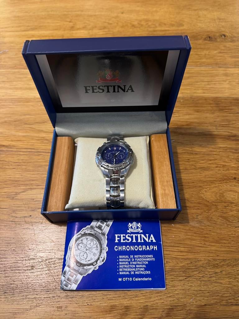 Festina Chronograph - nieuw en ongedragen, Autres marques, Enlèvement ou Envoi, Acier, Acier