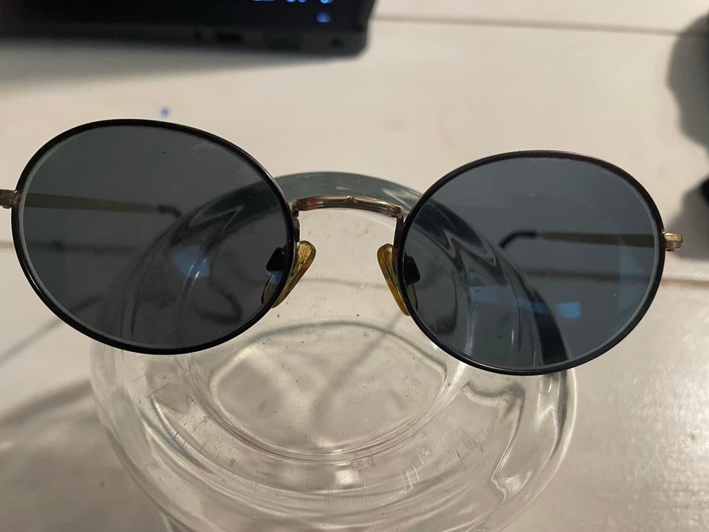 Sergio Tacchini black / gold zonnebril, Enlèvement ou Envoi, Comme neuf, Lunettes de soleil