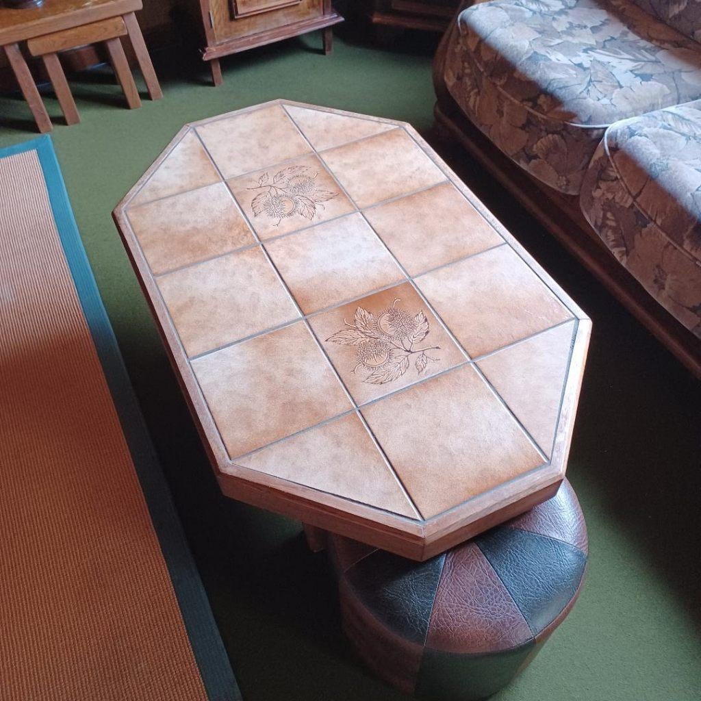 Eiken salontafel, Huis en Inrichting, Tafels | Salontafels, Ophalen, Gebruikt, 100 tot 150 cm, Eikenhout