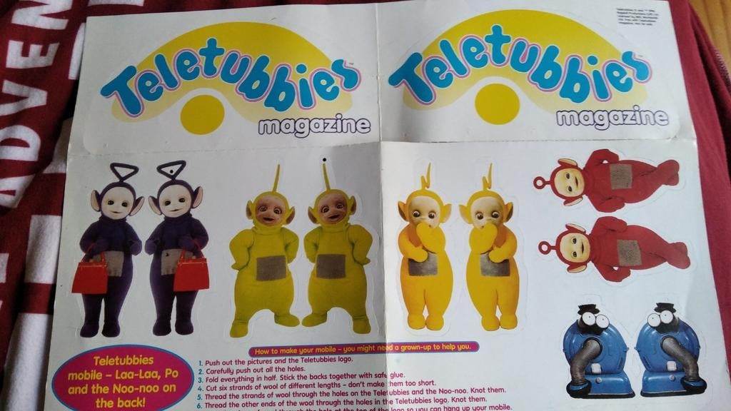 Teletubbies mobiele om zelf te maken, Ophalen of Verzenden