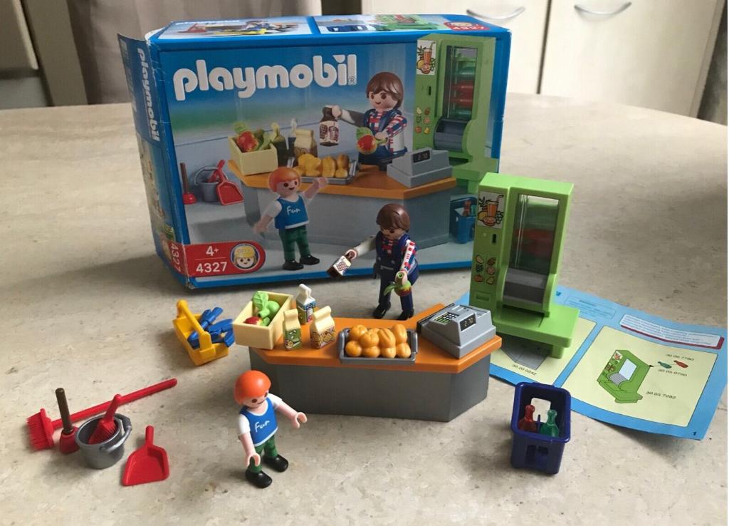 JEU "PLAYMOBIL - "BOUTIQUE/CAFETARIA DE L'ECOLE" - 4327 - RA, Enlèvement ou Envoi, Utilisé, Ensemble complet