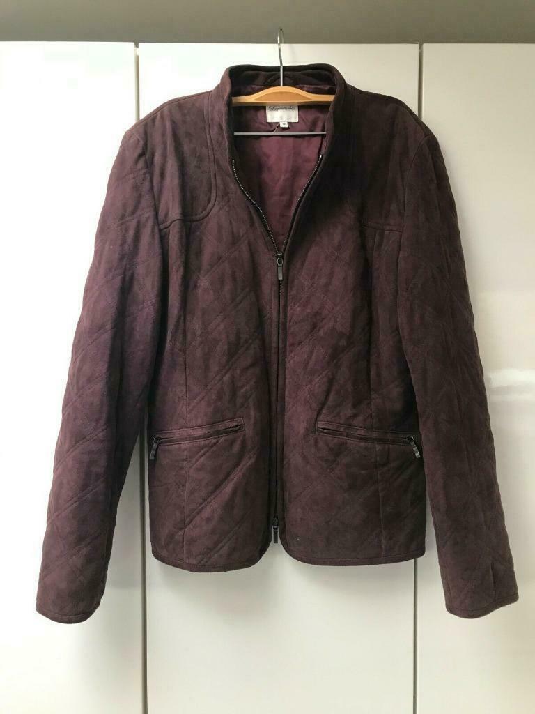 Veste prune en peau de chèvre Façonnable - Taille 42 -, Taille 42/44 (L), Enlèvement ou Envoi, Façonnable, Porté
