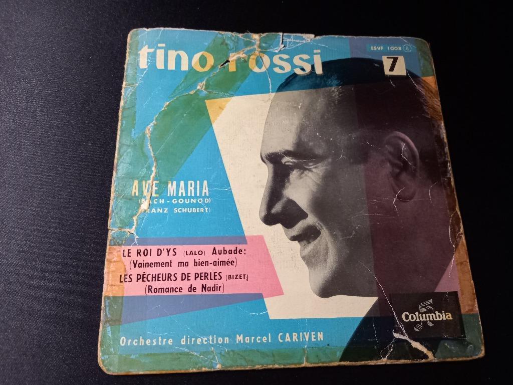 Tino Rossi ‎– Ave Maria - Ep '7, Gebruikt, 7 inch, Ophalen of Verzenden, Pop