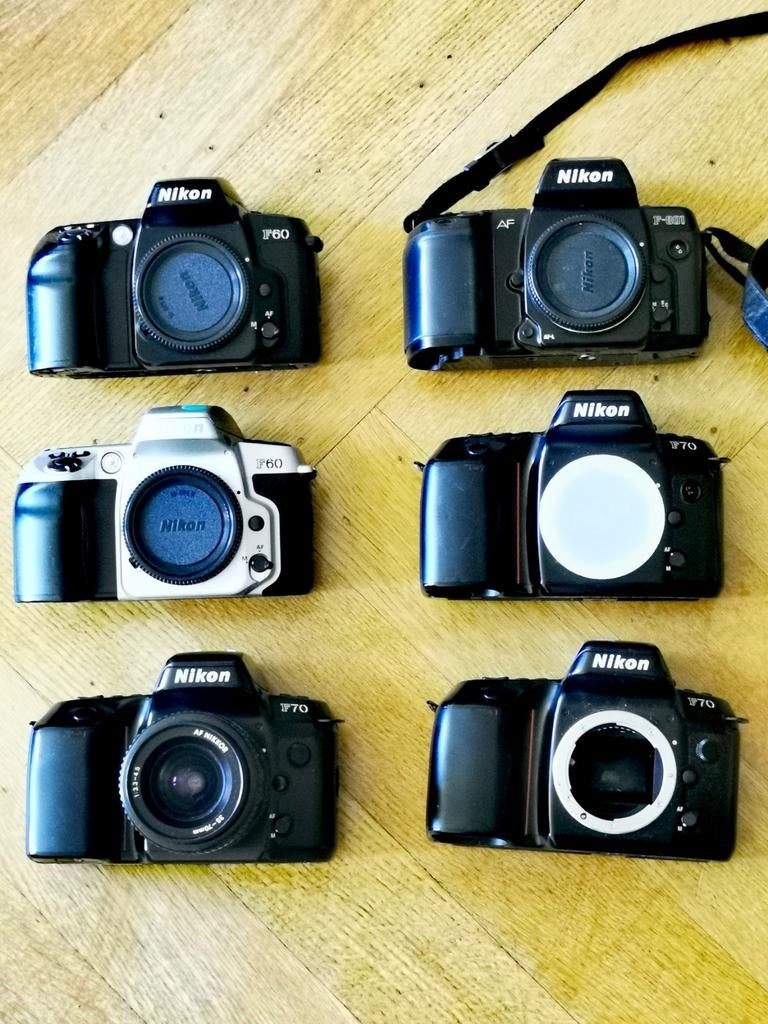 Nikon F60, F70 analoge camera met autofocus, Audio, Tv en Foto, Fotocamera's Analoog, Ophalen of Verzenden, Gebruikt, Spiegelreflex