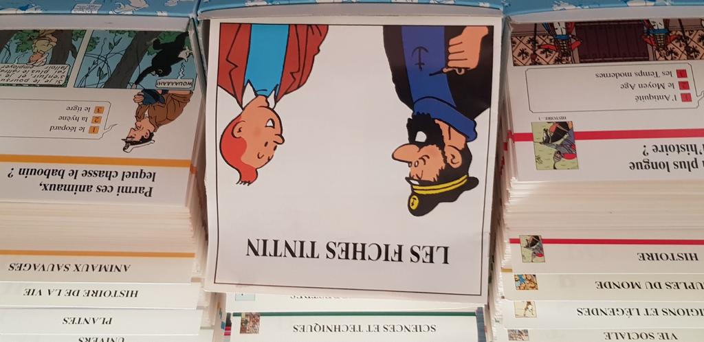 Cartes Tintin questions -reponses atlas, année 80, Enlèvement