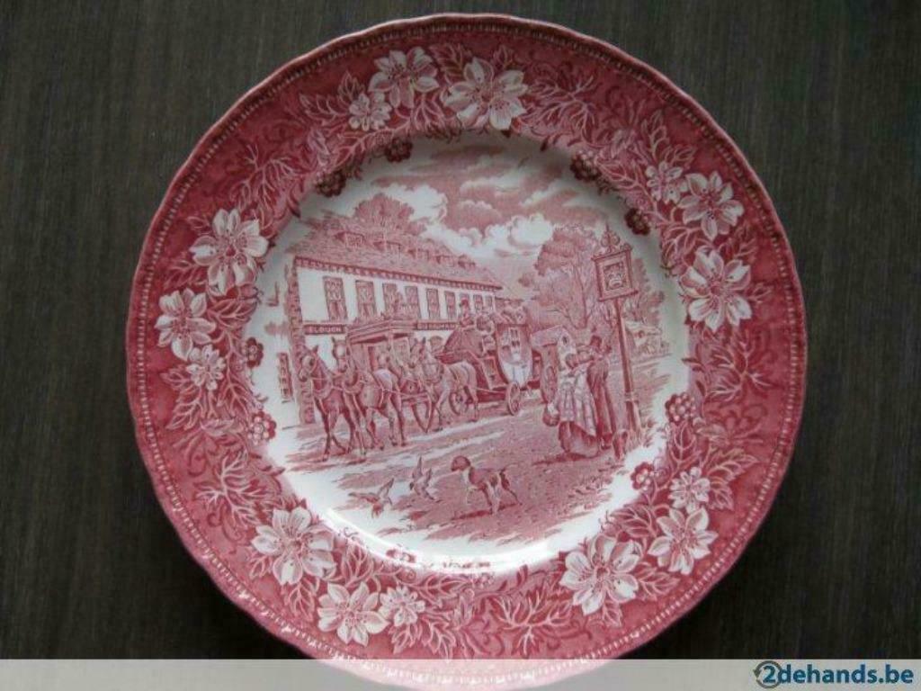 Porseleinen borden Staffordshire England, Antiek en Kunst, Ophalen of Verzenden