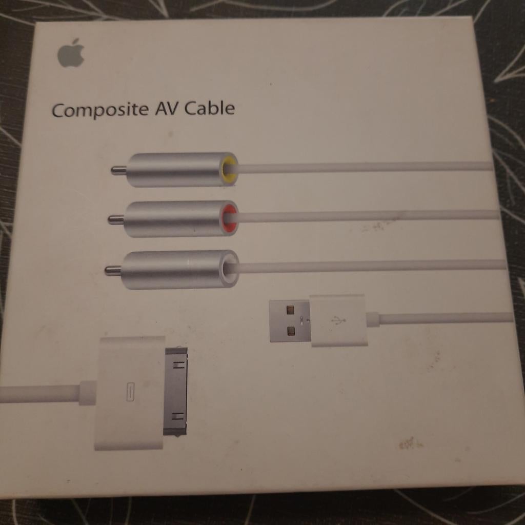APPLE: COMPOSITE AV CABLE*NEW*ONGEBRUIKT*, Computers en Software, Apple iPads, Ophalen, Nieuw, Overige modellen