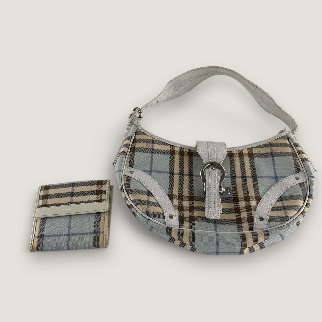 Burberry tas & portemonnee, Ophalen of Verzenden, Gebruikt, Blauw, Handtas