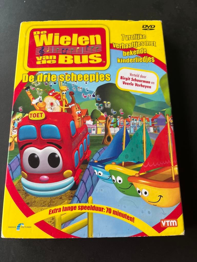 DVD De wielen van de bus. De drie scheepjes., Ophalen of Verzenden, Gebruikt
