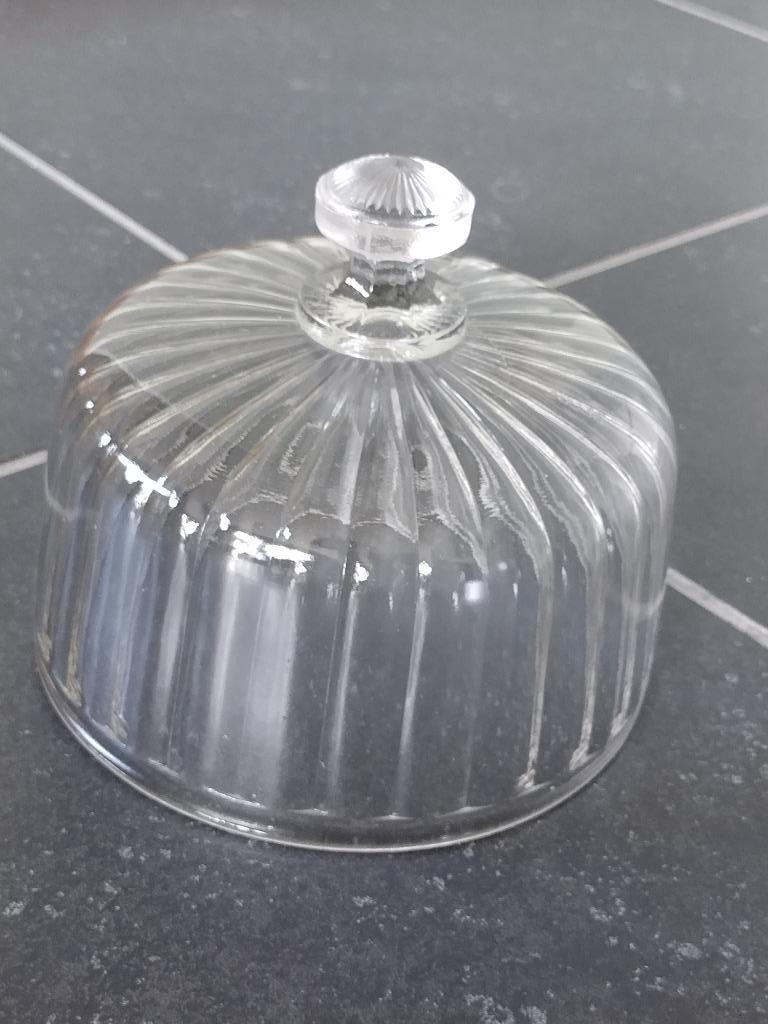 Couvercle de cloche à fromage verre., Antiquités & Art, Enlèvement