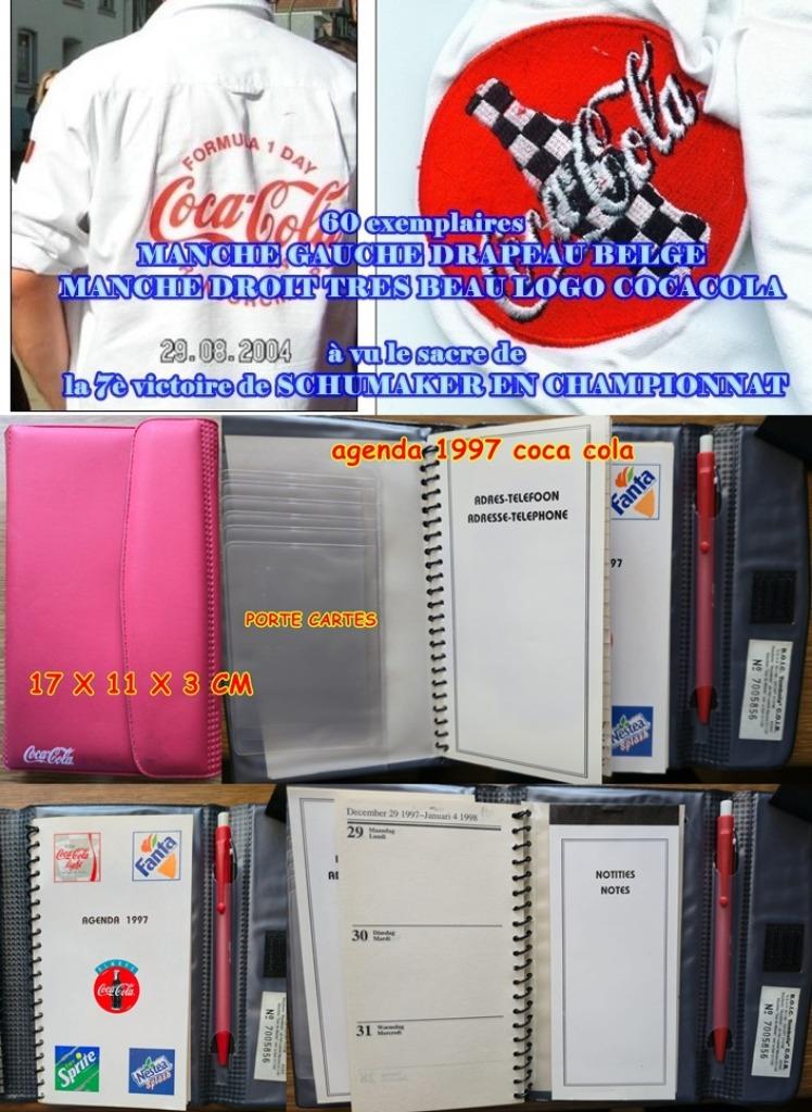 COCA COLA LOT CHEMISE 2004- AGENDA 1997 VIERGE, Envoi