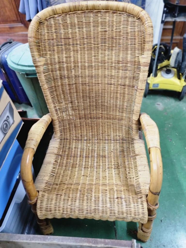 Fauteuil en rotin naturel, Enlèvement, Utilisé, Rotin