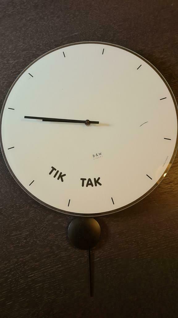 horloge verre diamètre 40cm, Enlèvement, Utilisé, Horloge murale