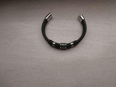 Herenarmband, Bijoux, Sacs & Beauté, Bracelets, Enlèvement, Neuf, Noir, Cuir