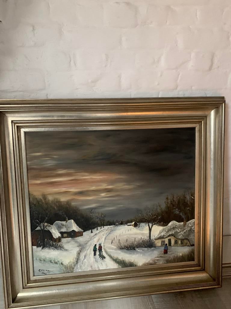 Olieverf schilderij, Antiek en Kunst, Ophalen