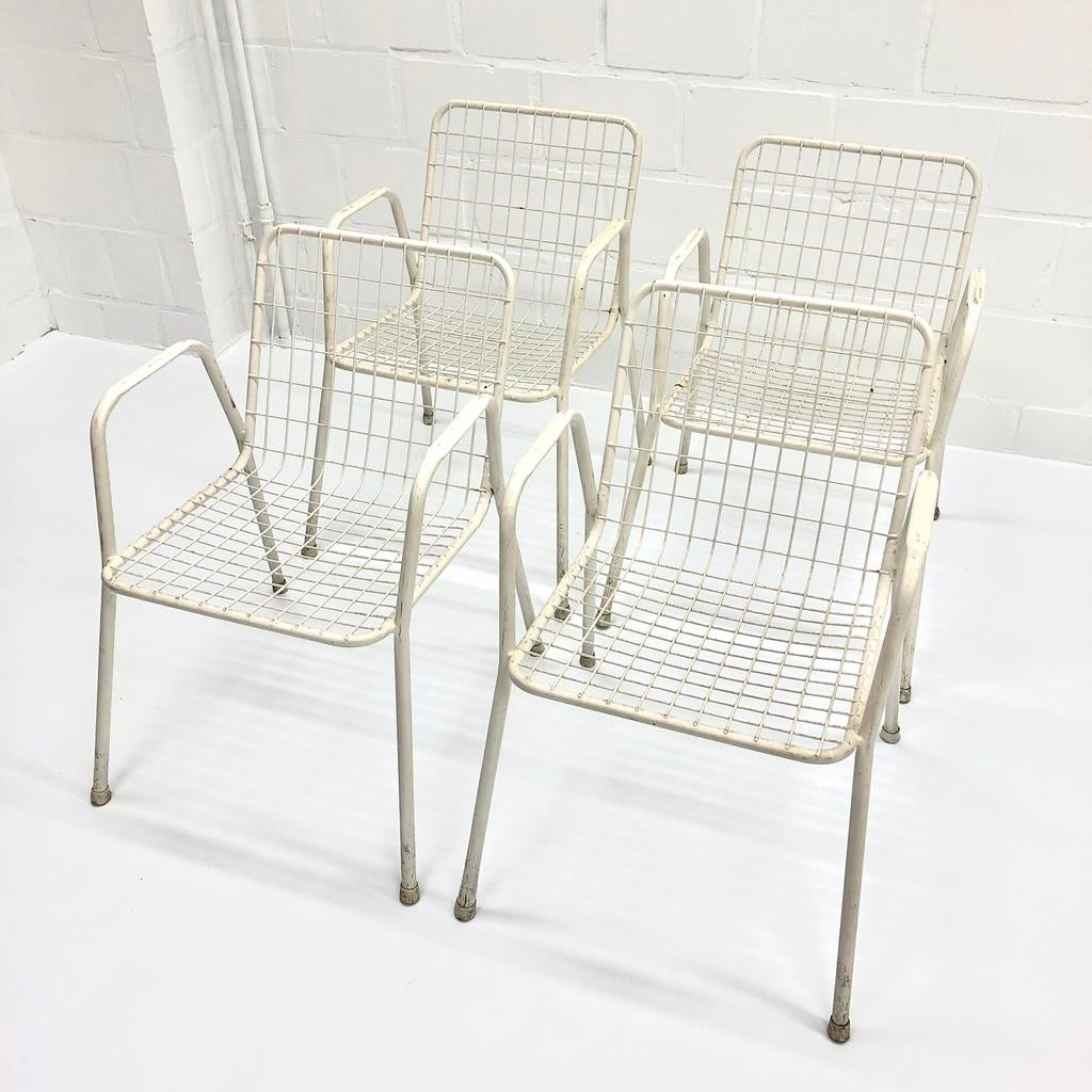 9 x vintage EMU Rio stoelen, Ophalen, Gebruikt, Metaal, Stapelbaar