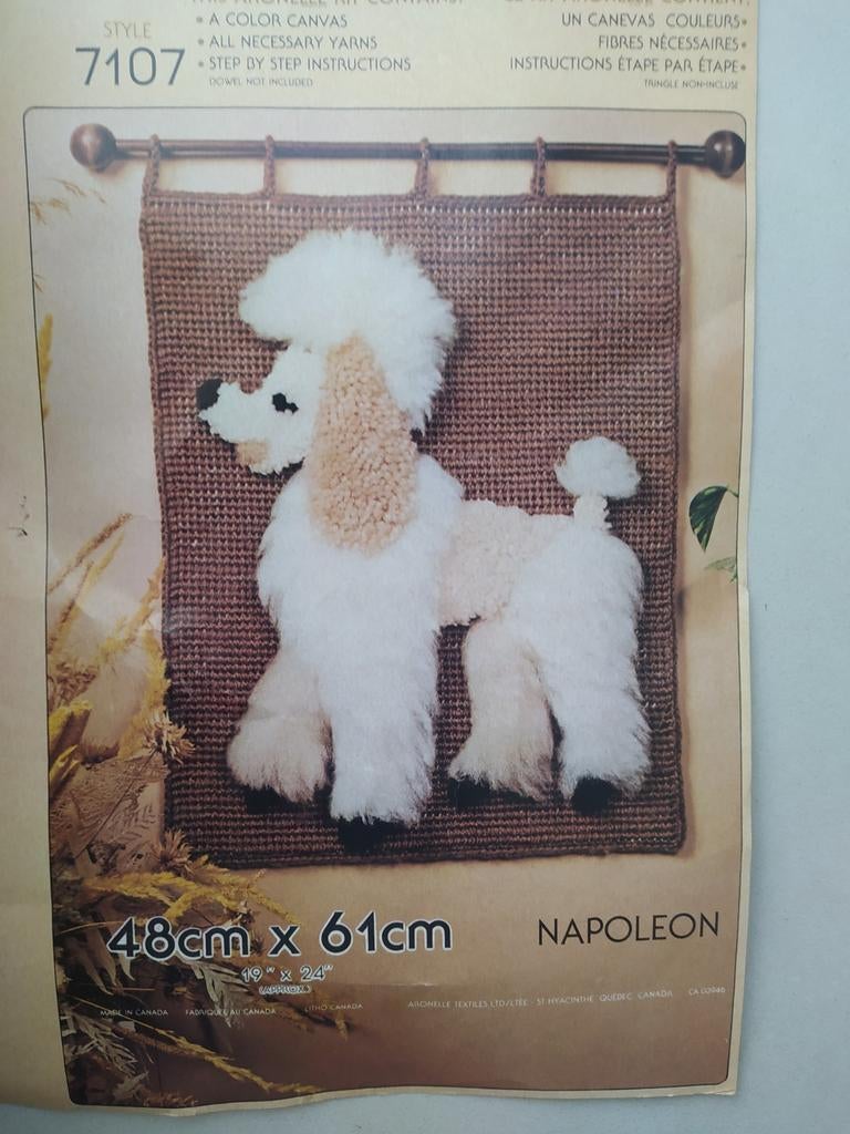 Tapis à nœud DIY, avec un modèle de caniche, Enlèvement ou Envoi, Neuf