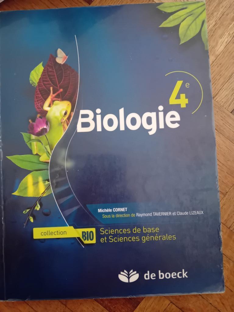 Livre scolaire biologie 4 de boeck, Enlèvement ou Envoi, Secondaire, Biologie