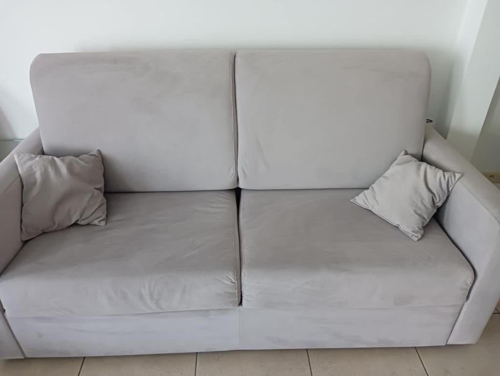 zetel slaapbank, Huis en Inrichting, Slaapkamer | Slaapbanken, Ophalen, 210 cm, Tweepersoons, Zo goed als nieuw