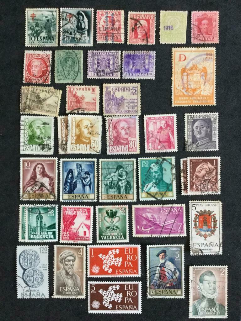 Spanje ruim 80 zegels, 3 met opdruk, paar oude zegels. 1916, Postzegels en Munten, Ophalen of Verzenden