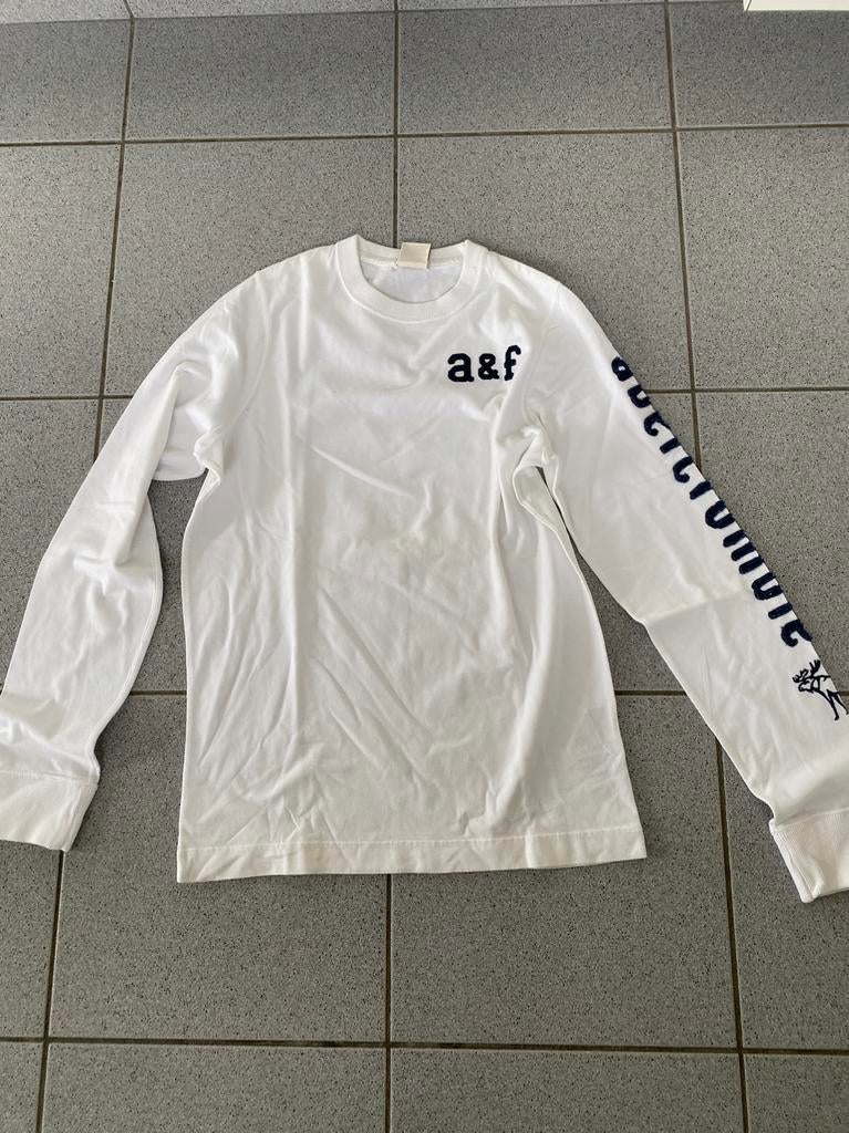 Witte longsleeve van Abercrombie & fitch maat XL, Abercrombie & fitch, Gebruikt, Ophalen of Verzenden, Shirt of Longsleeve