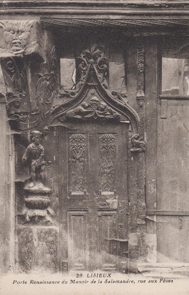 FRANCE - Lisieux: Manoir de la Salamandre, Envoi, 1920 à 1940, Non affranchie, France