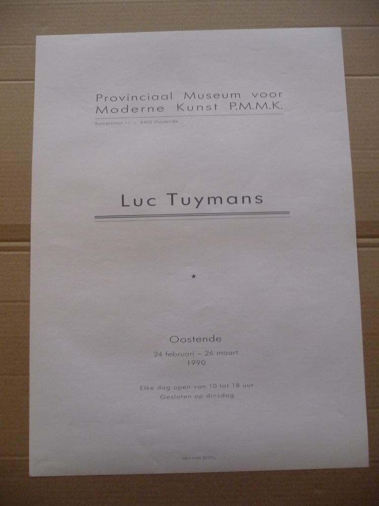 LUC TUYMANS, affiche rare, PMMK OOSTENDE 1990, Antiquités & Art, Art | Lithographies & Sérigraphies, Enlèvement ou Envoi