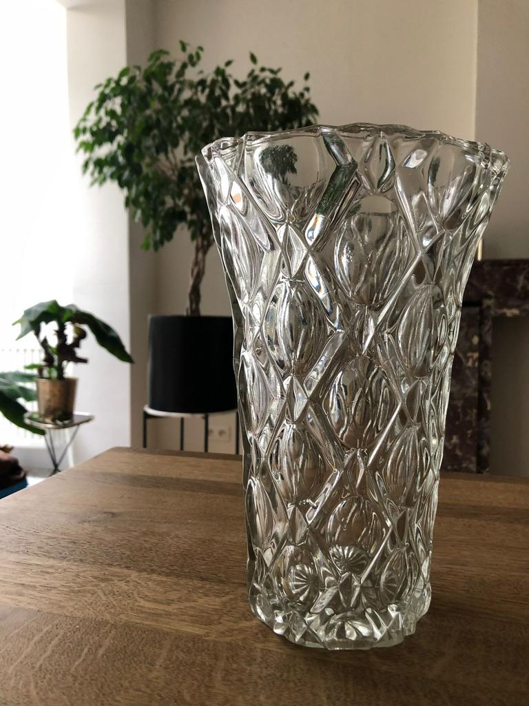 Vintage kristallen vaas, Huis en Inrichting, Ophalen, Zo goed als nieuw