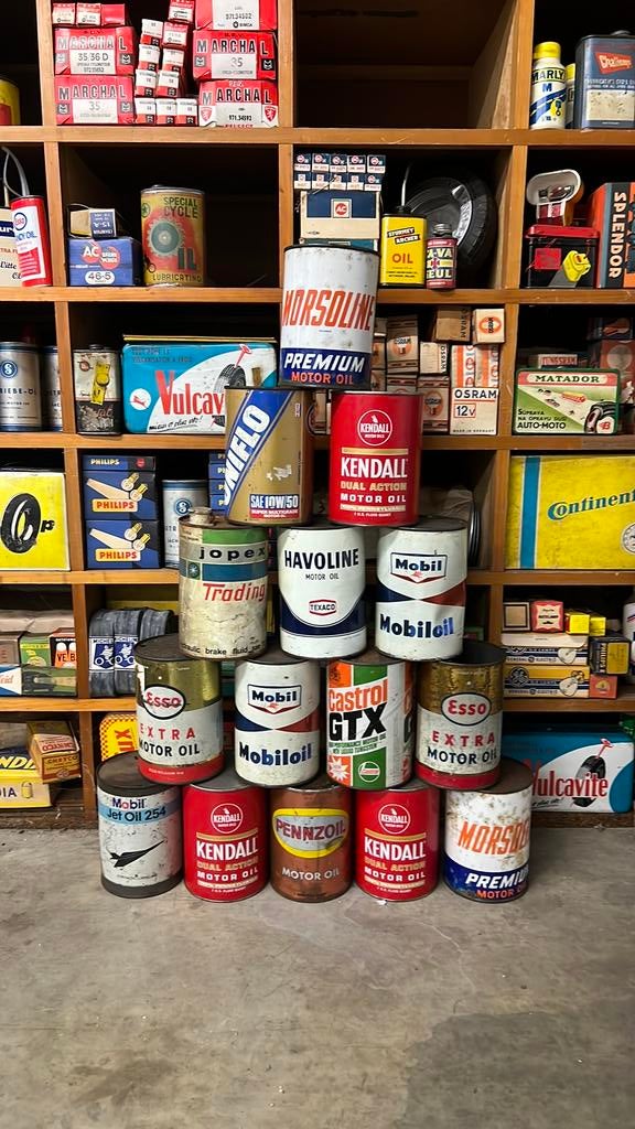 1 liter olieblikken Mobil Pennzoil castrol Esso Trading, Collections, Marques & Objets publicitaires, Enlèvement ou Envoi