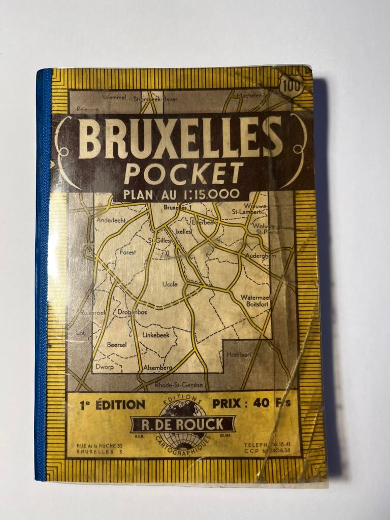Vintage Brussels Pocket Guide van R. De Rouck, Gelezen, Ophalen of Verzenden, 1800 tot 2000, België