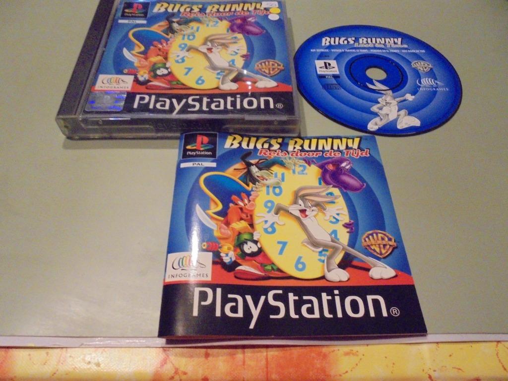 Playstation 1 Bugs Bunny Reis door de tijd (CIB), 1 speler, Ophalen of Verzenden, Gebruikt