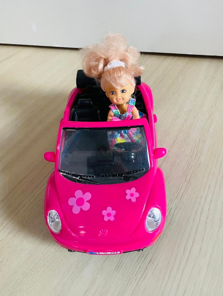 Voiture cabriolet et poupée type mini Barbie, Enlèvement ou Envoi, Utilisé