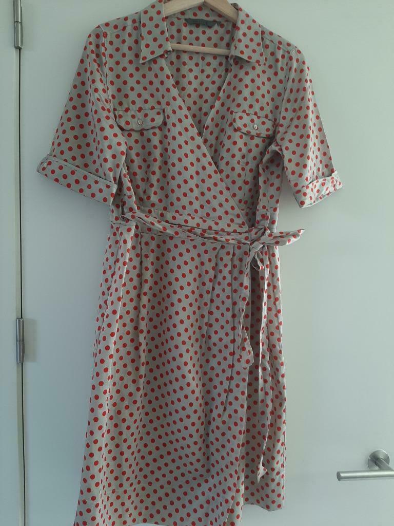 KLEEDJE XANDRES, Kleding | Dames, Jurken, Beige, Maat 42/44 (L), Ophalen of Verzenden, Zo goed als nieuw
