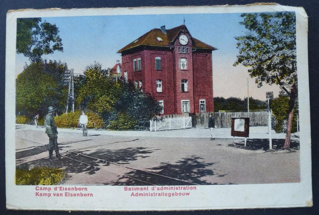 Bâtiment administratif du camp d'Elsenborn (Liège), Envoi, 1920 à 1940, Affranchie, Bâtiment