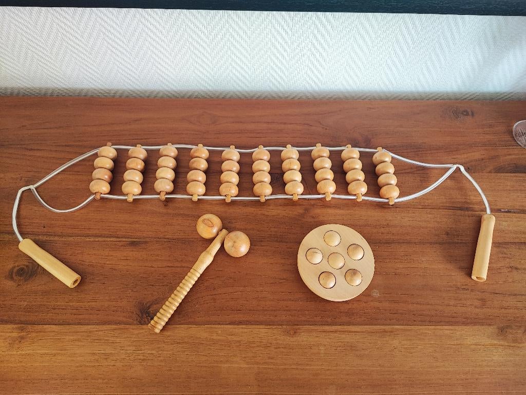 Houten massage atributen, Ophalen of Verzenden, Zo goed als nieuw