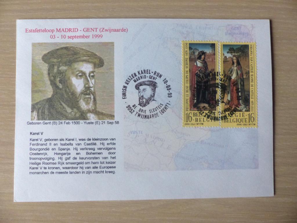 Speciale envelop De Drie Sleutels met postzegels 2658/59, Ophalen of Verzenden