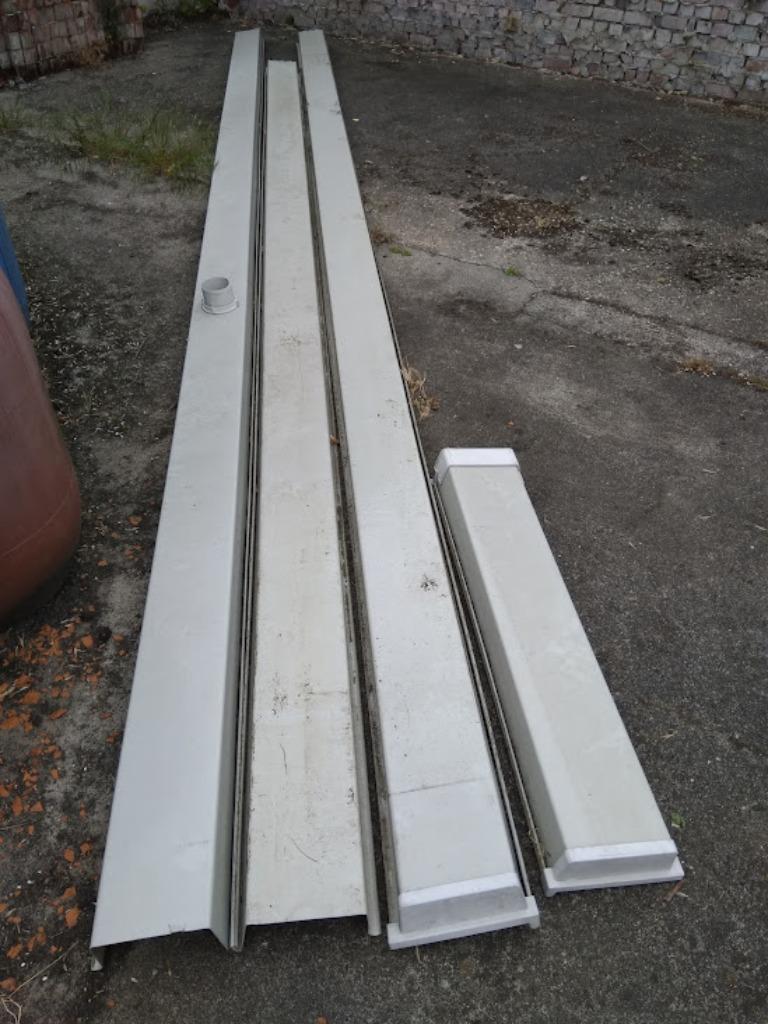 gouttière, Enlèvement, Utilisé, PVC, Gouttière