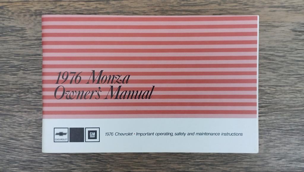Chevrolet 1976 Monza Owner's Manual, Ophalen of Verzenden