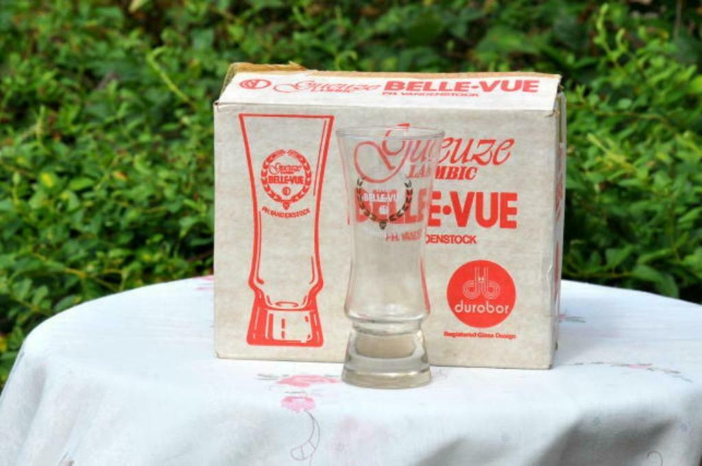 § 6 verres gueuze belle vue ph vandenstock 25cl, Enlèvement ou Envoi, Comme neuf, Verre, Verre ou Verres
