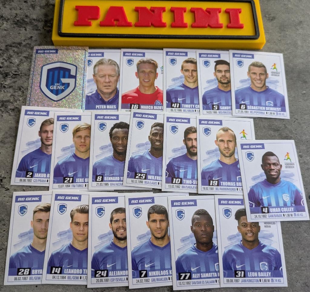 Panini FOOTBALL 2017 19 STICKERS RACING GENK  VOETBAL, Ophalen of Verzenden, Nieuw