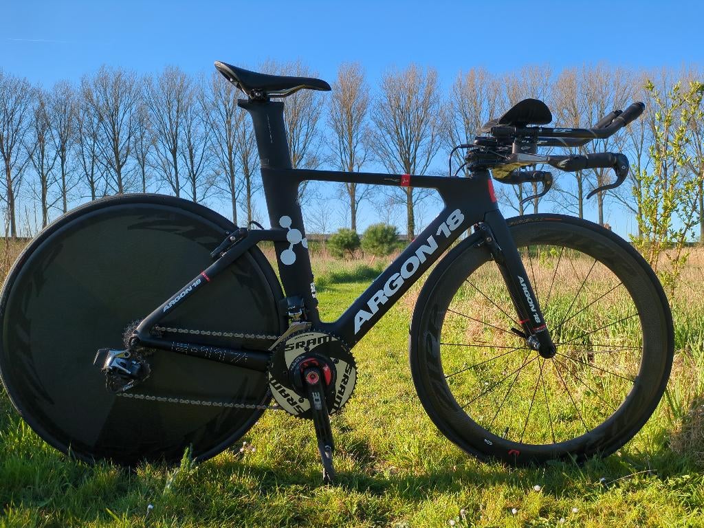 ARGON E117 TT Tijdritfiets - Zipp -  SRAM eTap - Power2Max, Autres marques, 49 à 53 cm, Enlèvement, Utilisé