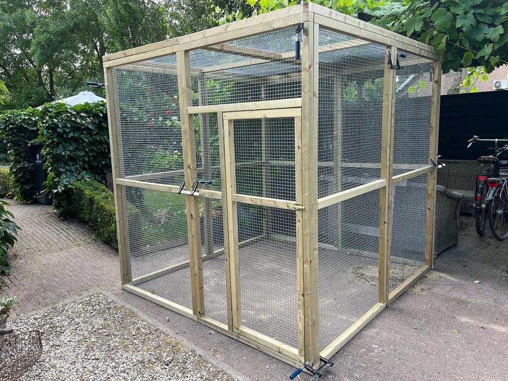 Geimpregneerd houten voliere, ook maatwerk!, Ophalen of Verzenden, Nieuw, Hout, Volière